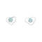 Sterling Silver Opal Zuni Post Stud Earrings X10064